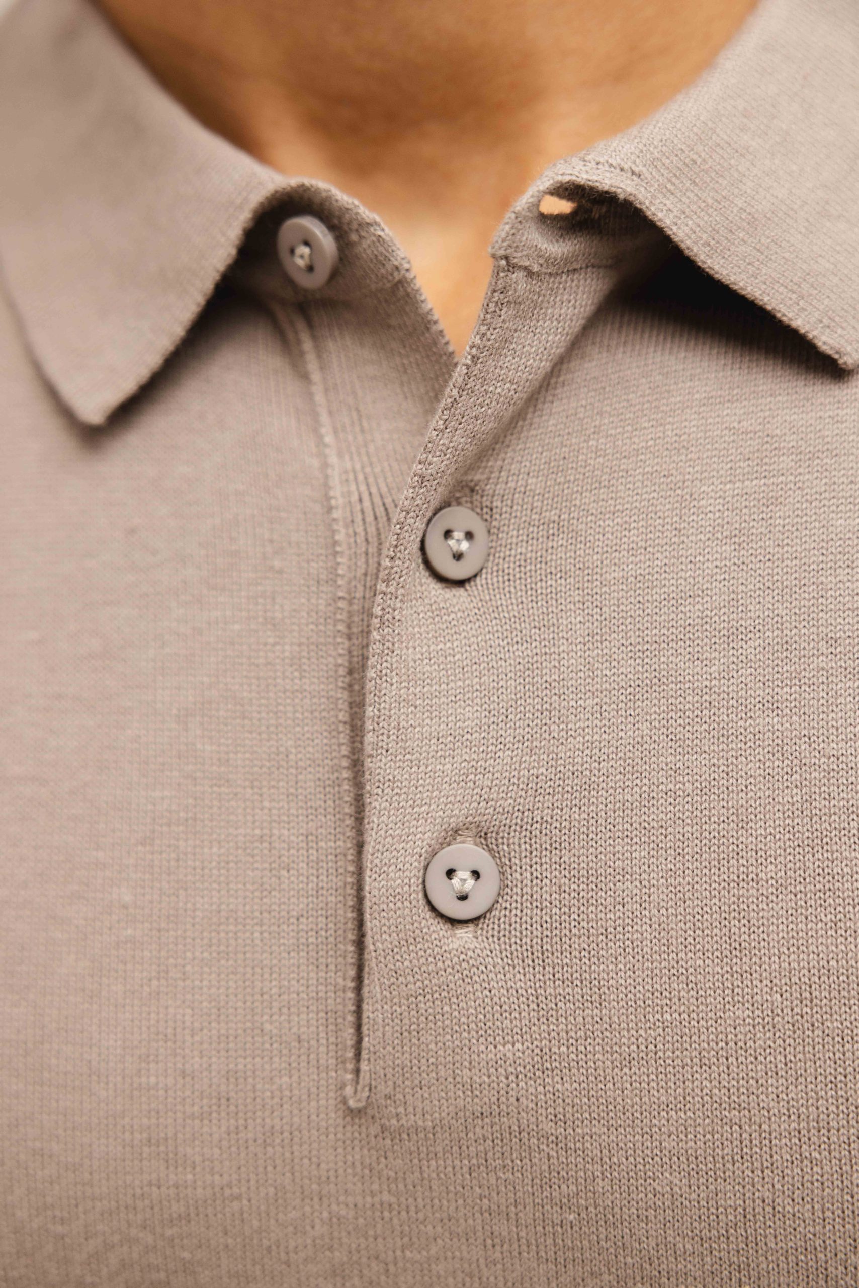 Pure Path Essential Knitwear Polo Heren Bruin
