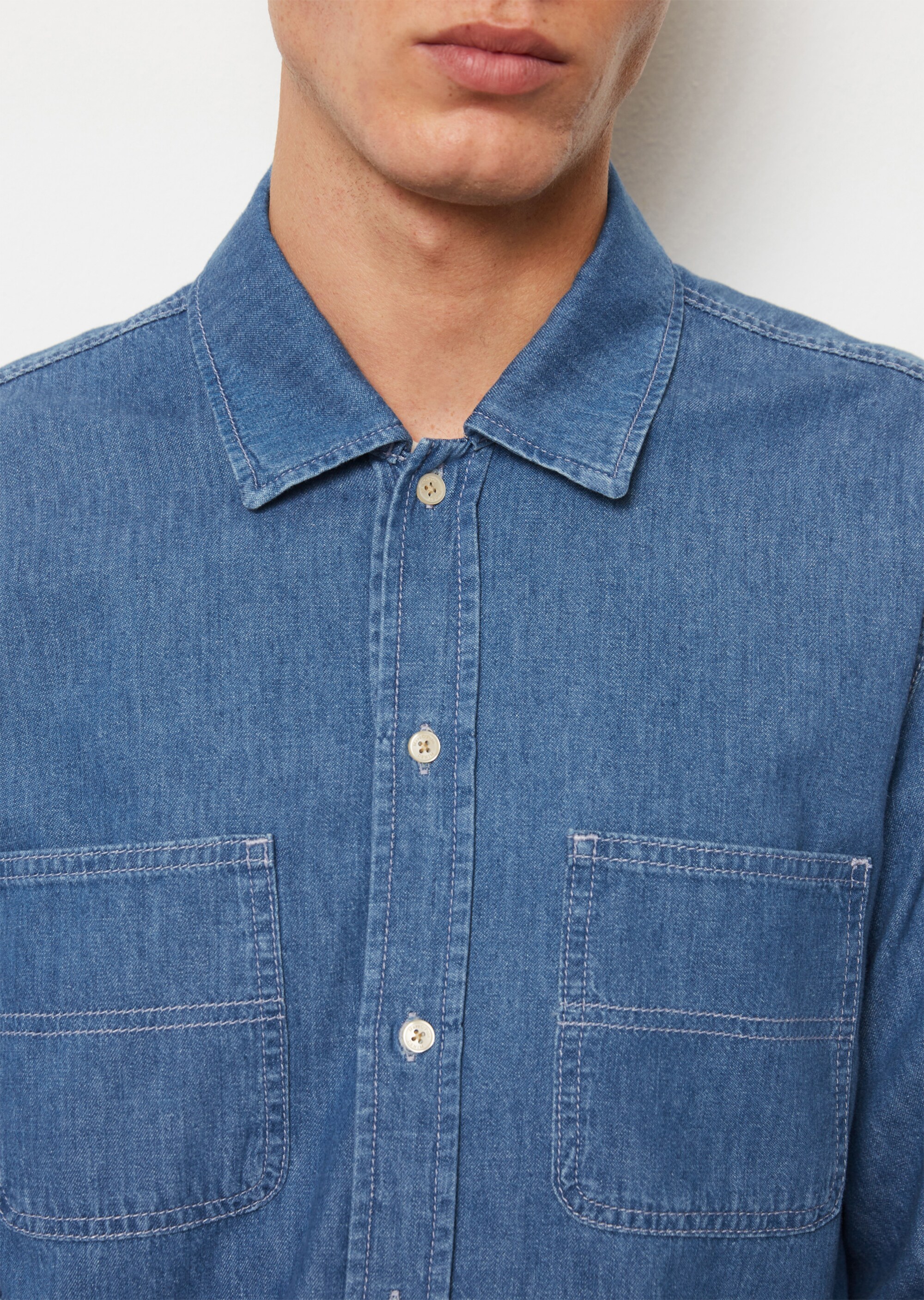 Jeanshemd regular aus reiner Bio-Baumwolle