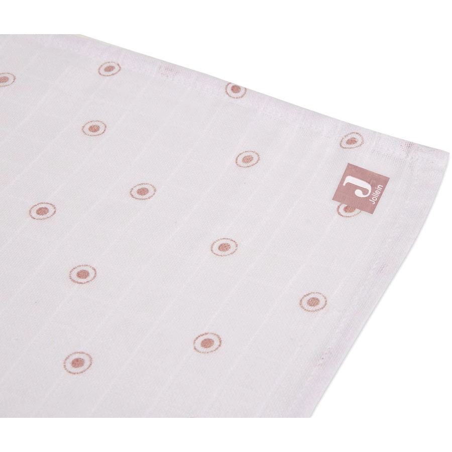 jollein Mulltuch Schmusedecke Musselin Halo Rosewood