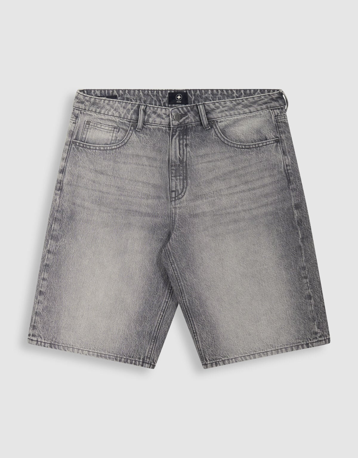 Relaxed Fit Denim Short Grijs