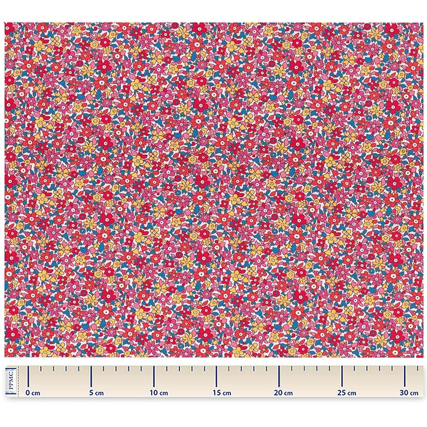 Tissu Coton Au Mètre Cocktail De Fleurs