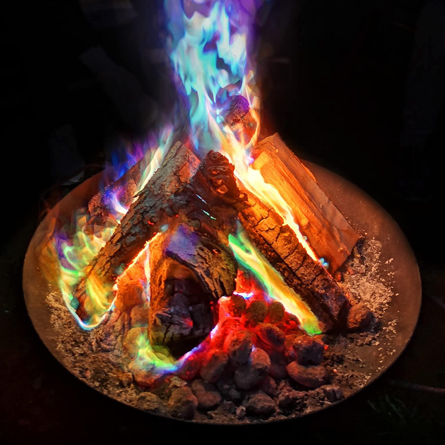 (30g) Feuerfarben Pulver für Bunte Flammen Outdoor Sommer Party Accessoire Magic Fire Feuerzauber - Bunt