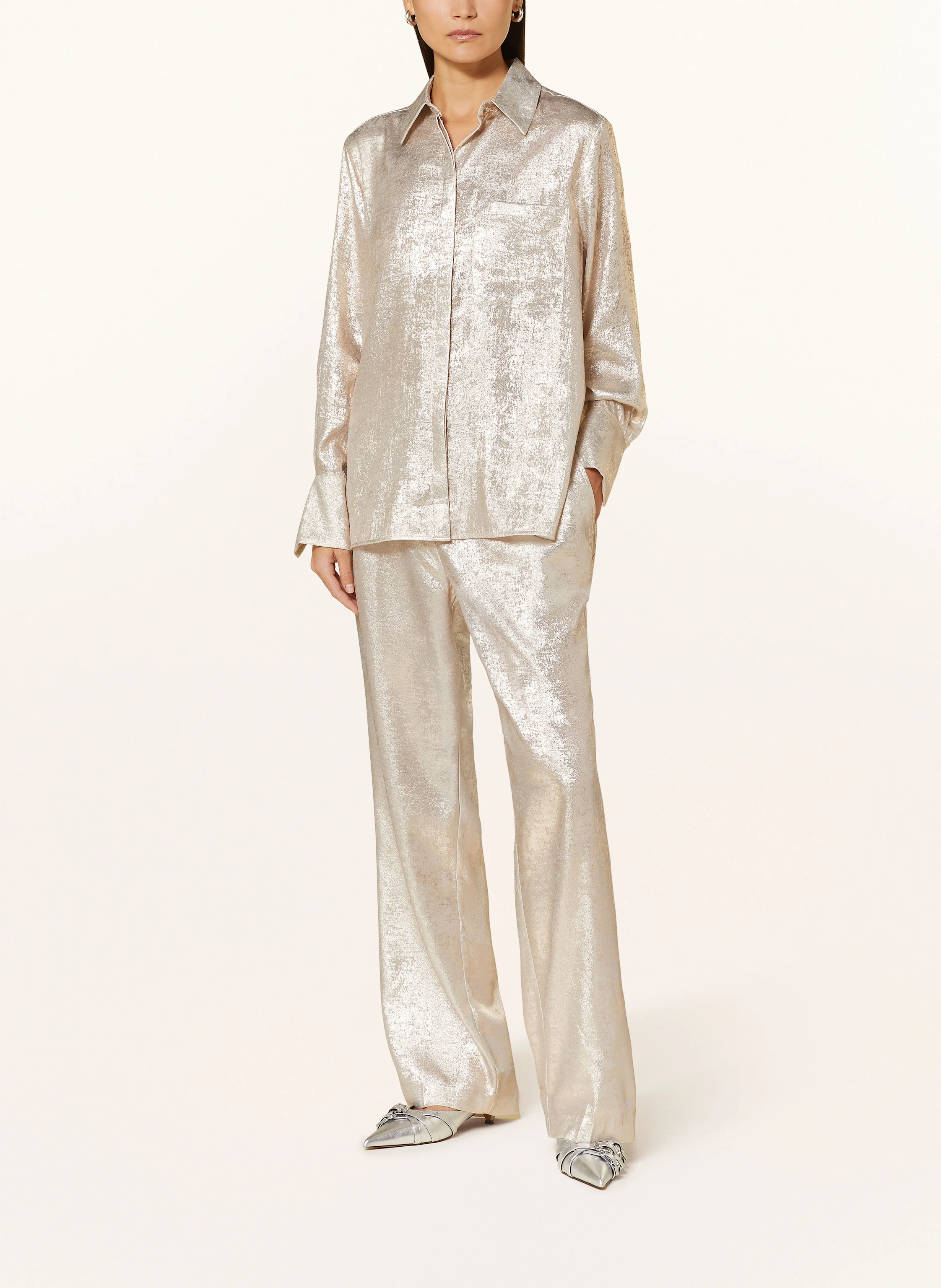 DANTE6 Marlenehose SHARM aus Jacquard mit Glitzergarn