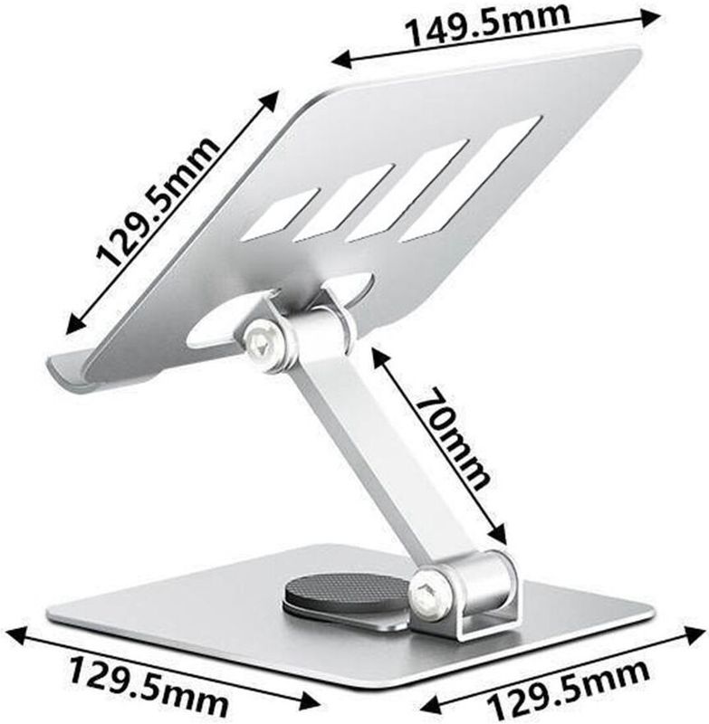 Universele Verstelbare Bureau Houder - Zilver - Smartphone/Tablet/Laptop