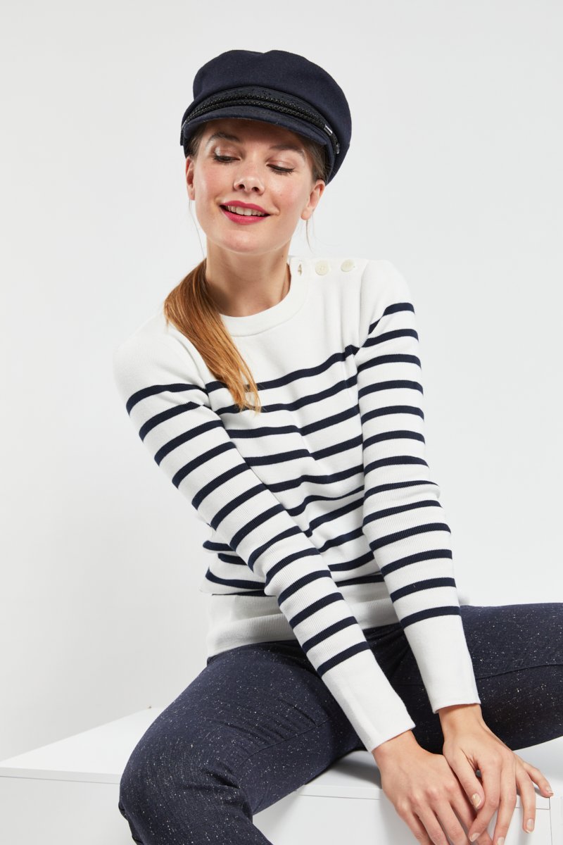 Pull marin rayé 