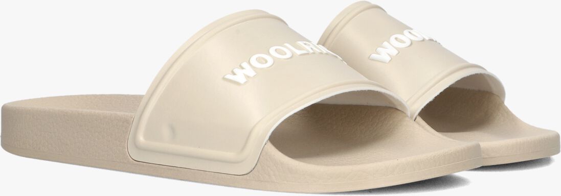 beige woolrich badslippers slide sandal dames