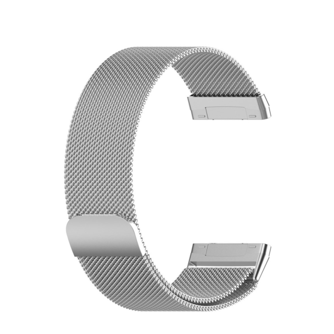 Fitbit Versa 4 / Sense 2 Edelstahl Armband Milanaise Magnetverschluss (Gelenkumfang: 150-230mm) - Silber