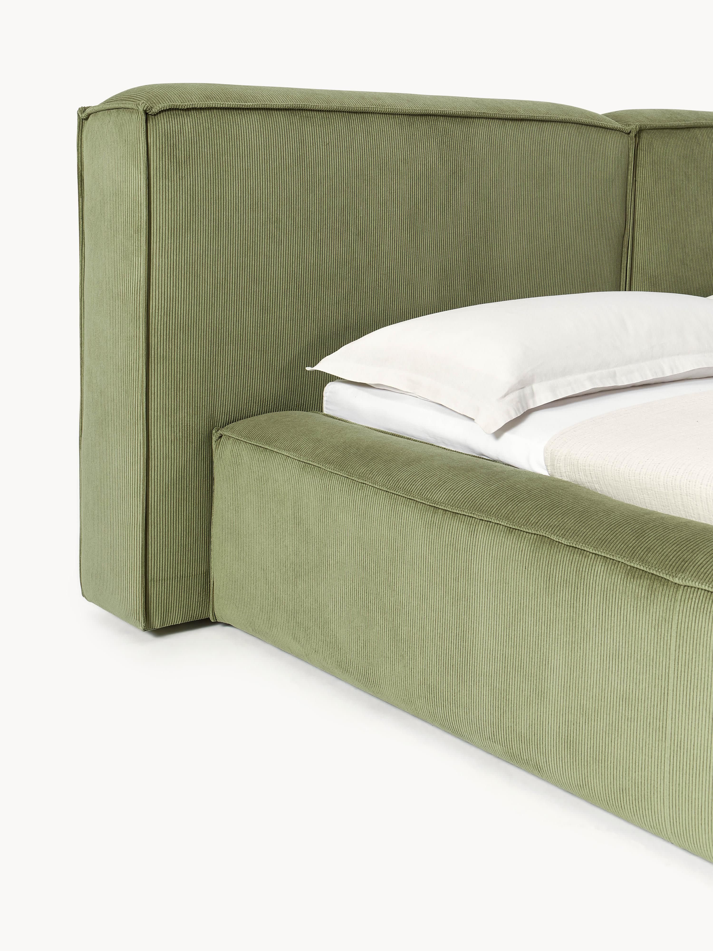 Gestoffeerd bed Lennon van corduroy