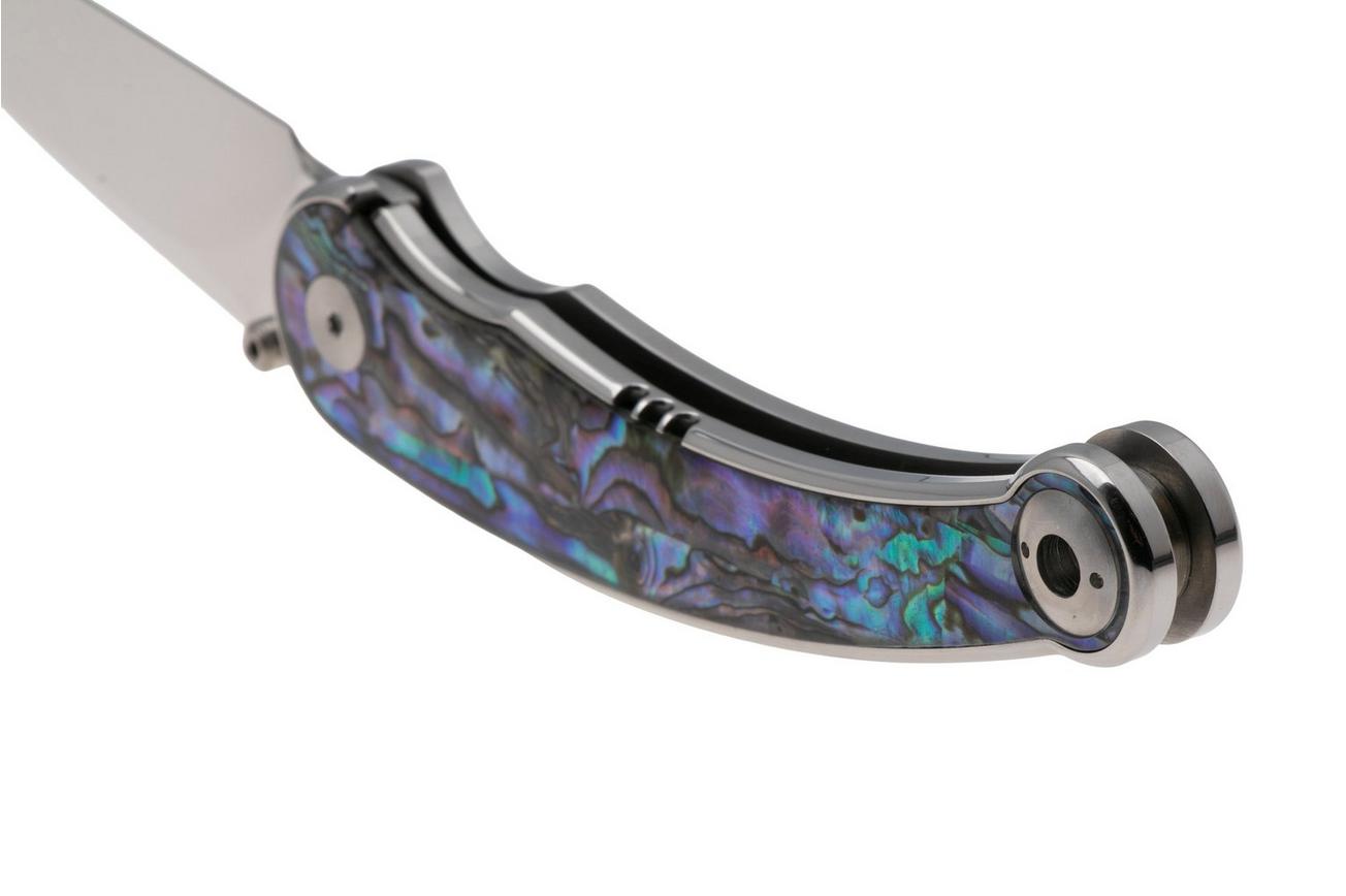 QSP Knife Dolphin QS161-D Polished 14C28N, Abalone, zakmes