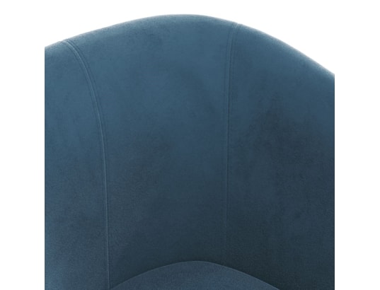 VIDAXL - Fauteuil cabriolet avec repose-pied bleu foncé velours