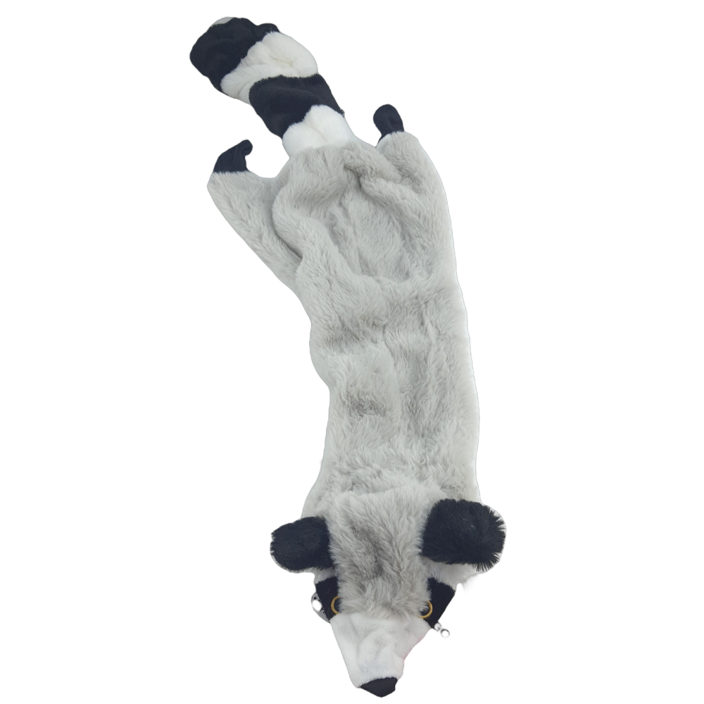 Jouet raton laveur gris 100 cm pour chien