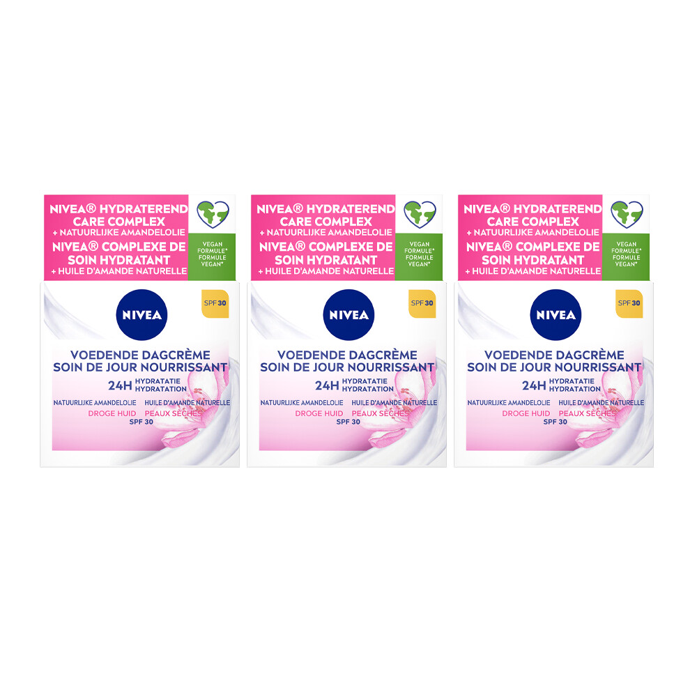 3x Nivea Dagcrème Voedend SPF 3050 ml