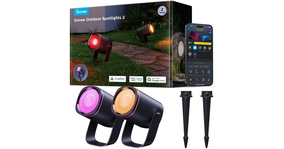 GoveeOutdoor Spotlights 2 - 2-pack verlichting  (Zwart)
