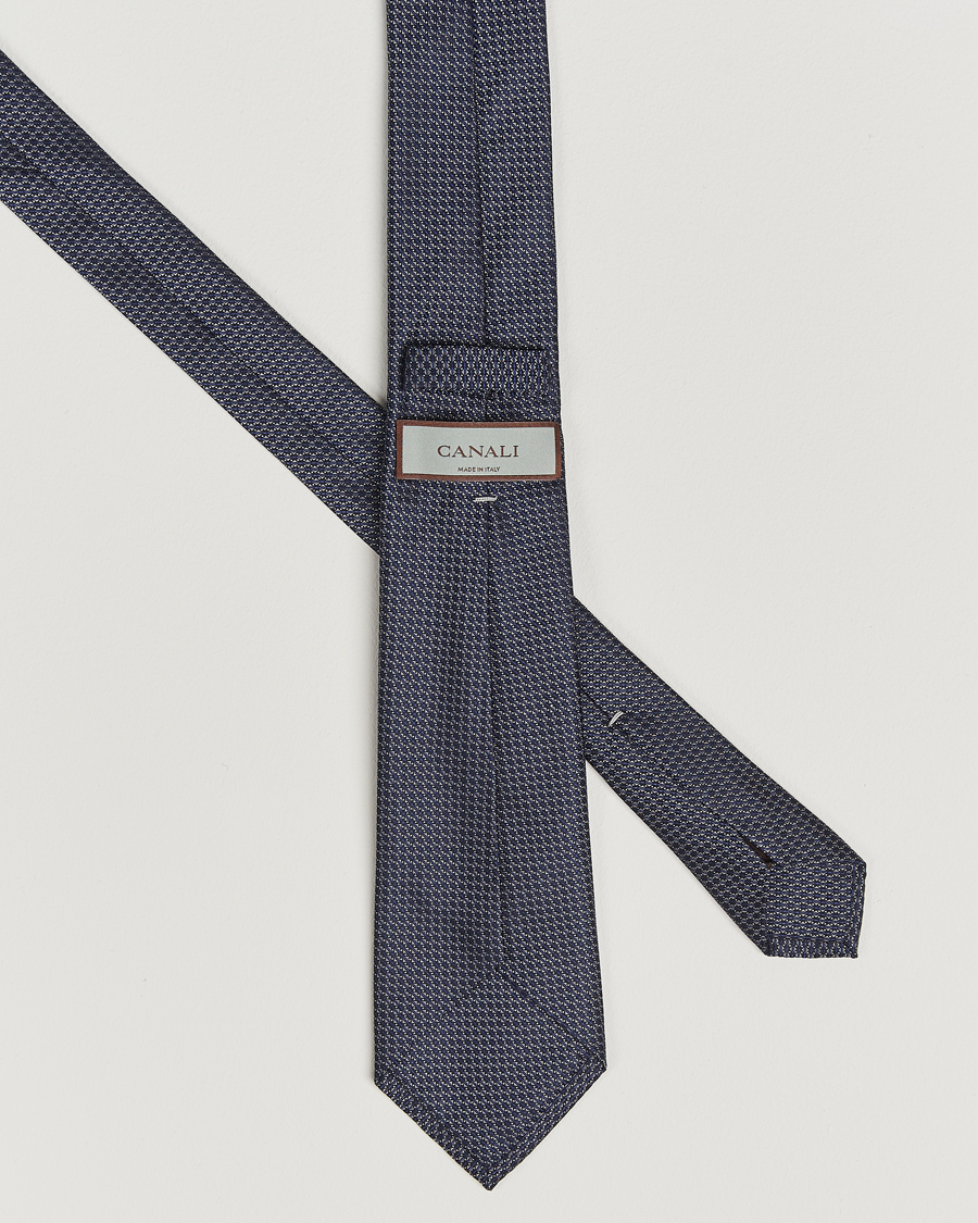 Canali 5-Fold Silk Tie Navy
