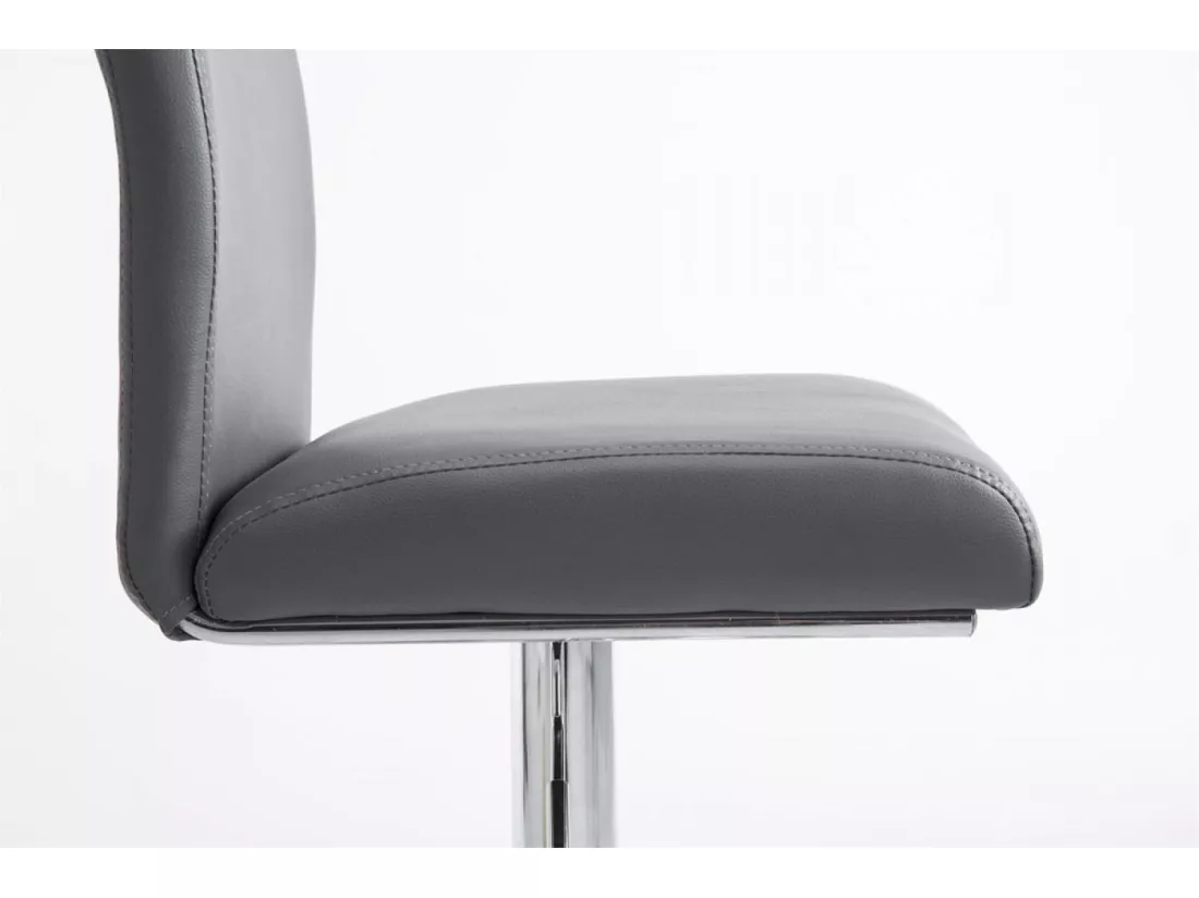 Tabouret de bar - Similicuir - Gris - Köln