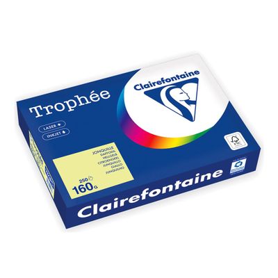 Clairefontaine Trophée - Papiers - jonquille - A4 (210 x 297 mm) - 160 g/m² - Ramette de 250 feuilles