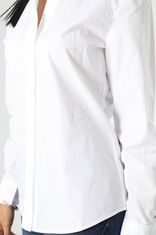 Chemise Manches Longues Femme Monogram Co Regular 6197 Blanc