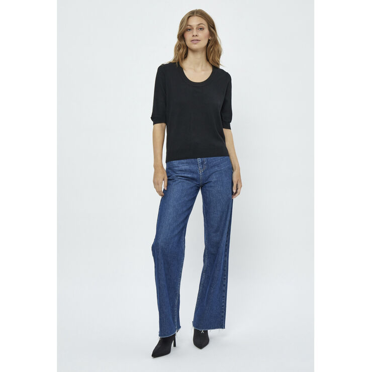 Minus MSPam Scoop Neck Knit T-Shirt Black
