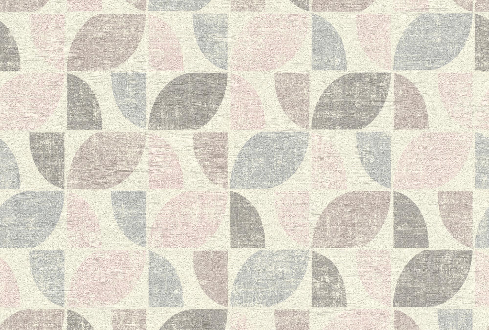 Vliestapete MODERN ART - creme - 10 Meter