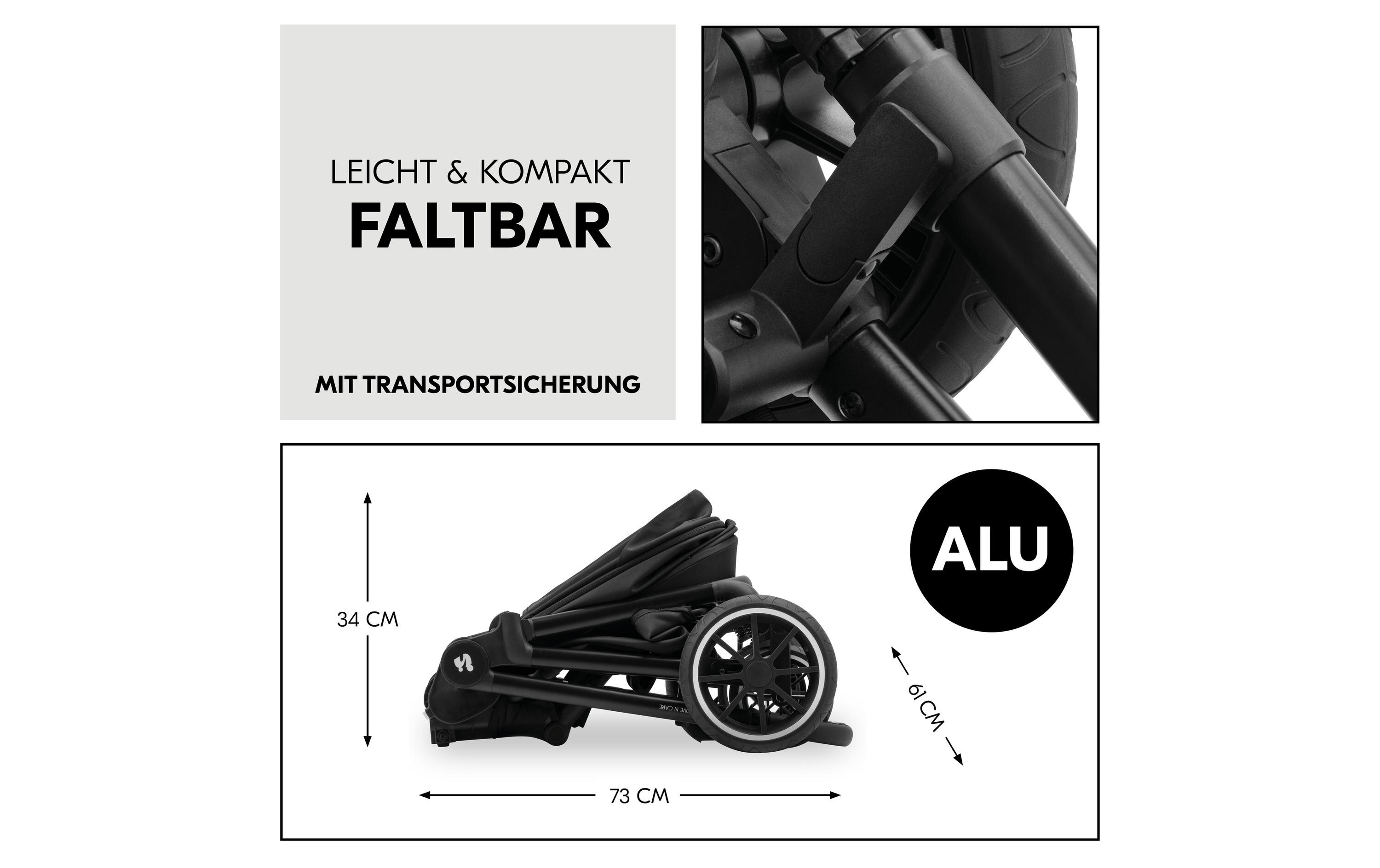 Kinderwagen Move N Care Set Black<br>Multifunktionales Kinderwagen-Set