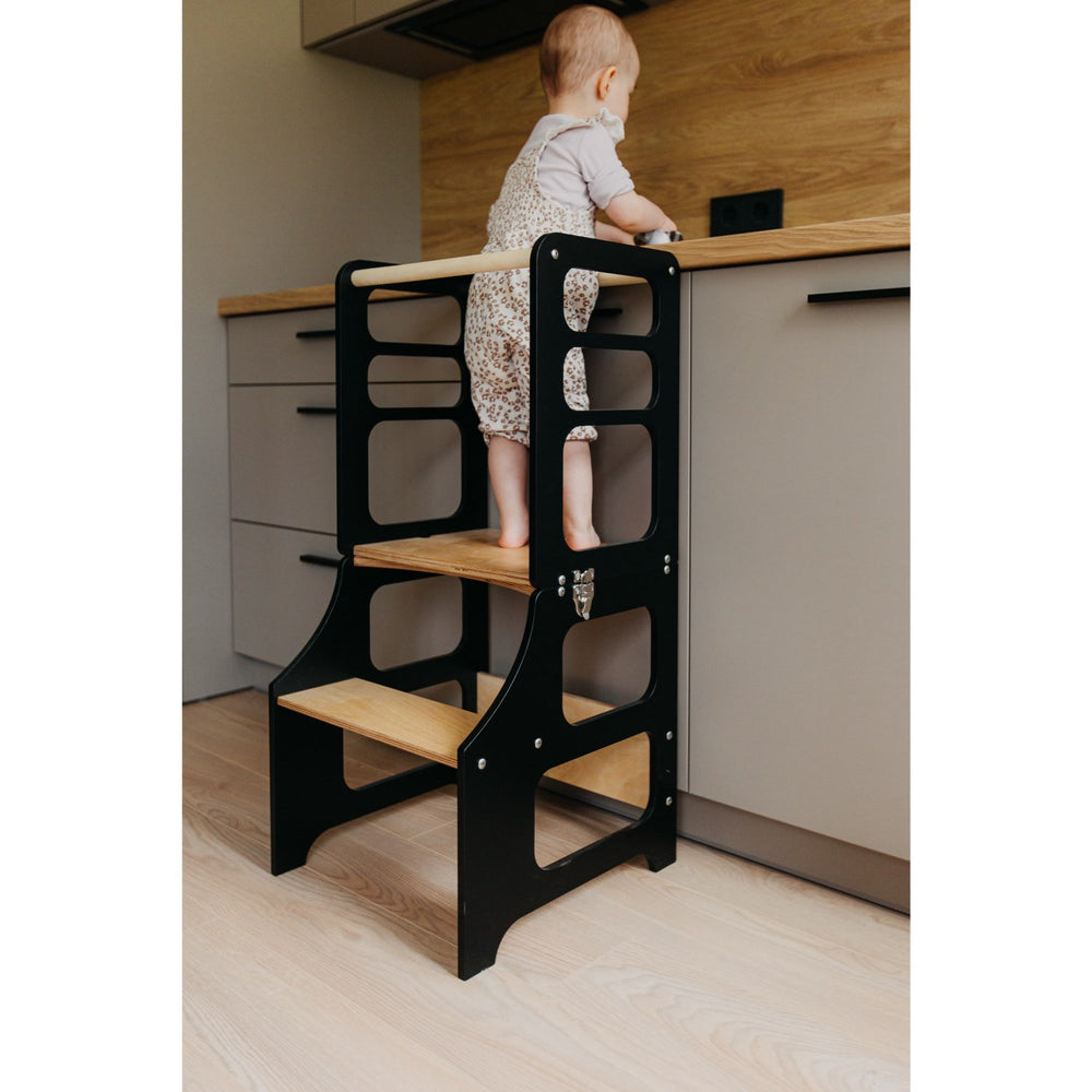 Køb Duck Woodworks Foldbart Læringstårn Black