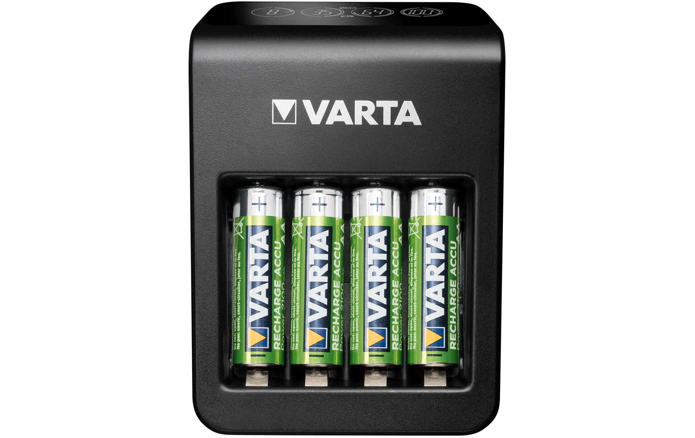 Ladegerät LCD Plug Charger+ + 4x AA 2100 mAhUniversal-Steckerladegerät mit LCD-Anzeige