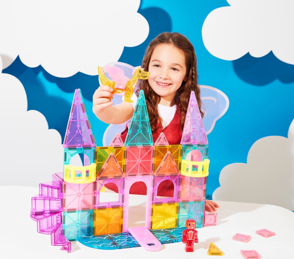 Magna-Tiles - Castle Dlx + Micromags - Deluxe Slot - 48 Dele