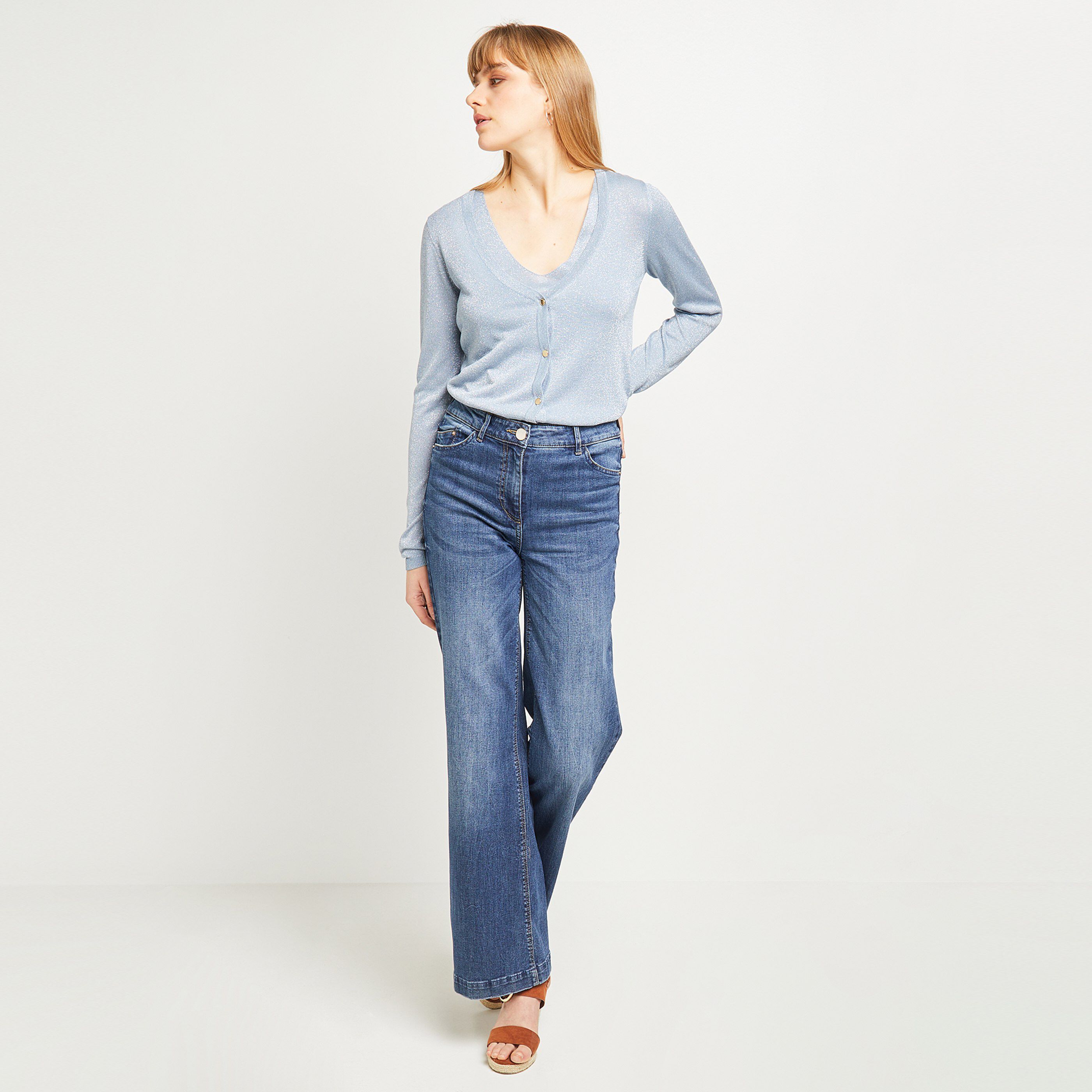 Débardeur lurex femme - BLEU