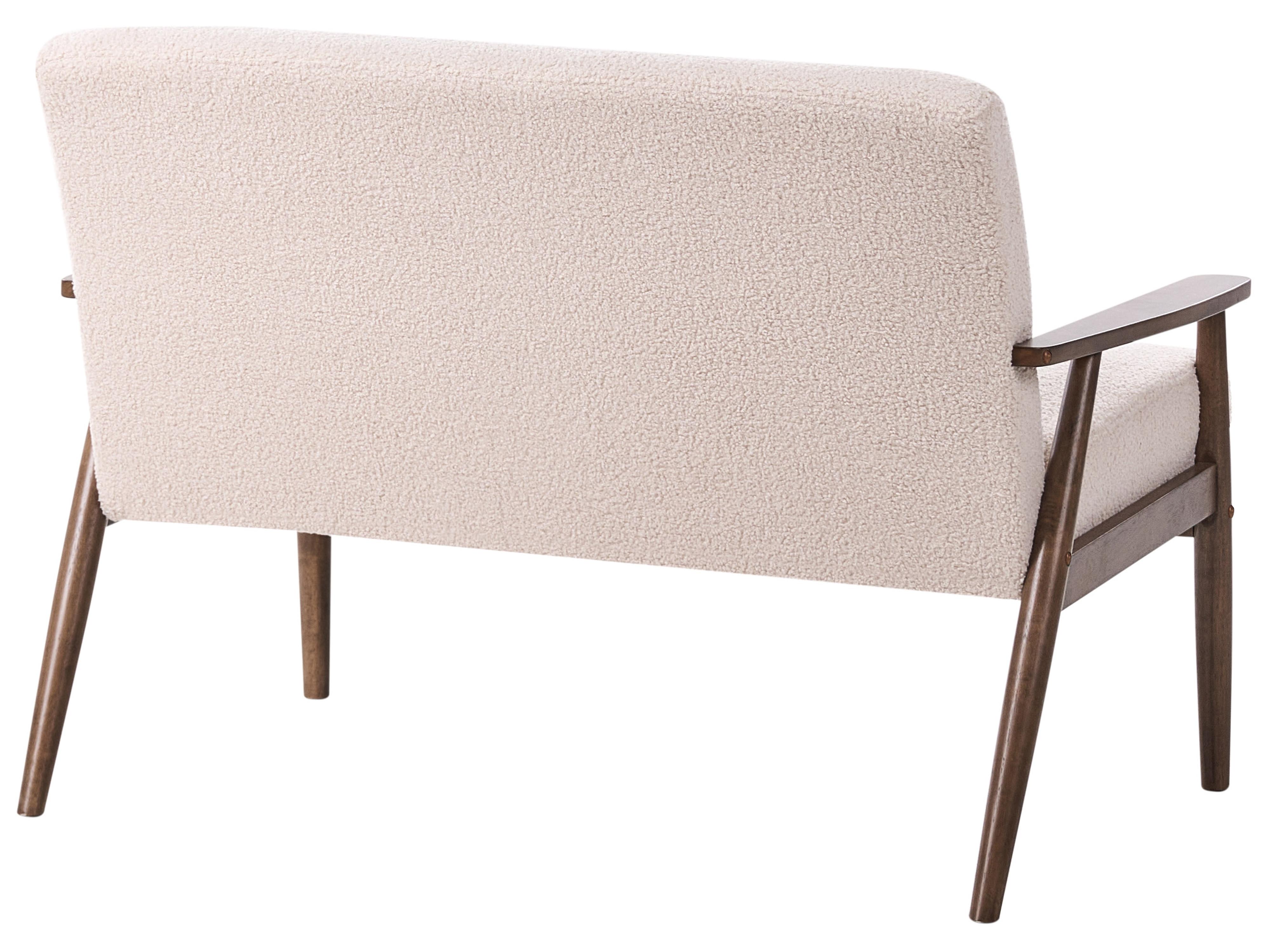 Bank 2-zits ESRUM Bouclé Donkerbruin/beige
