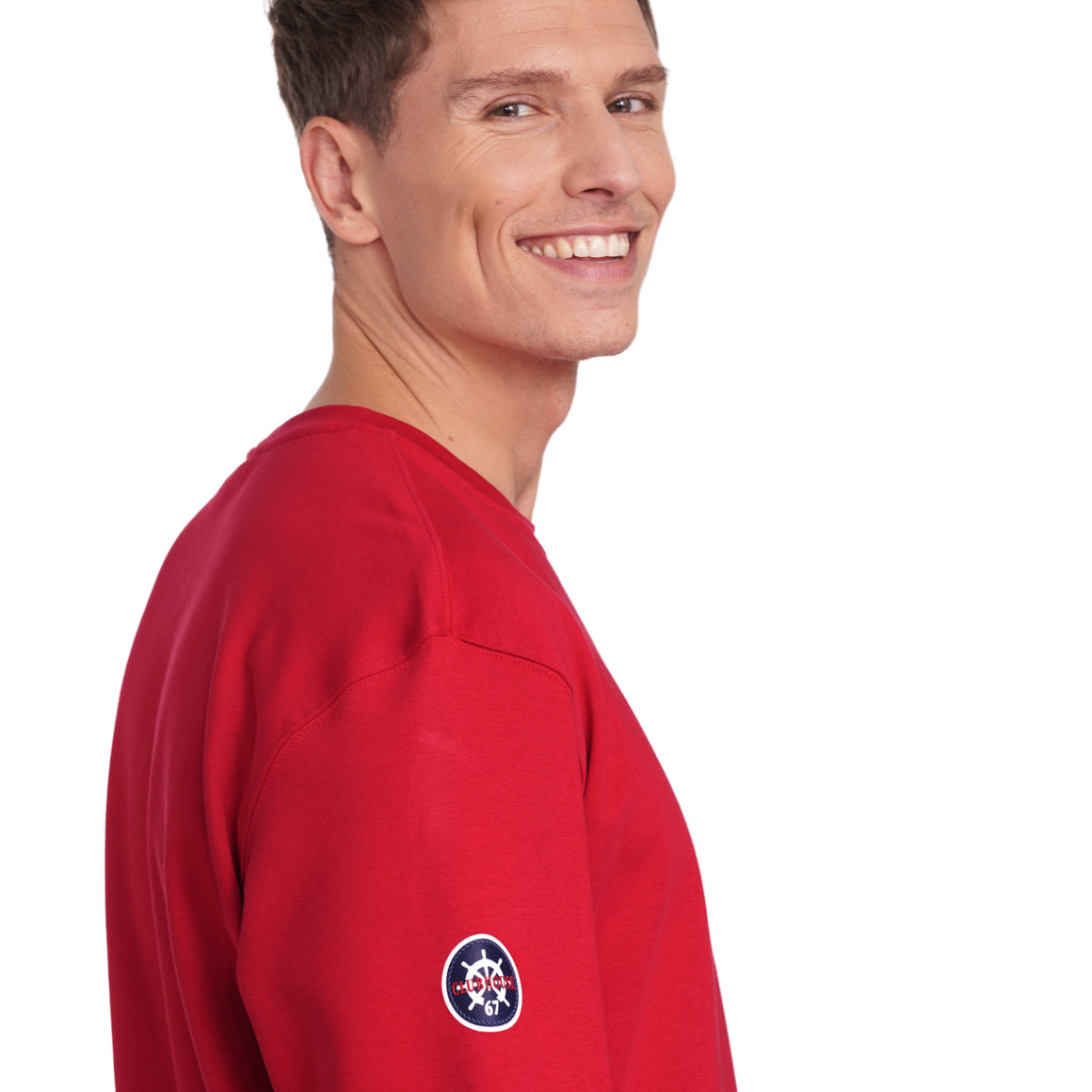 VanVaan Herren Sweatshirt mit Brust-Print rot
