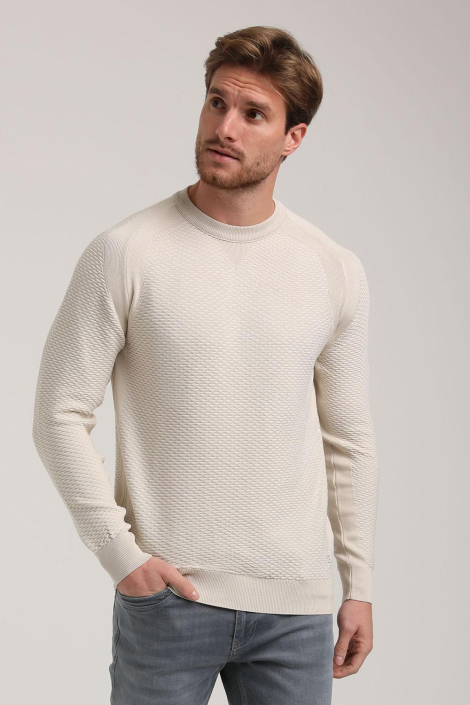 Gabbiano beige heren trui