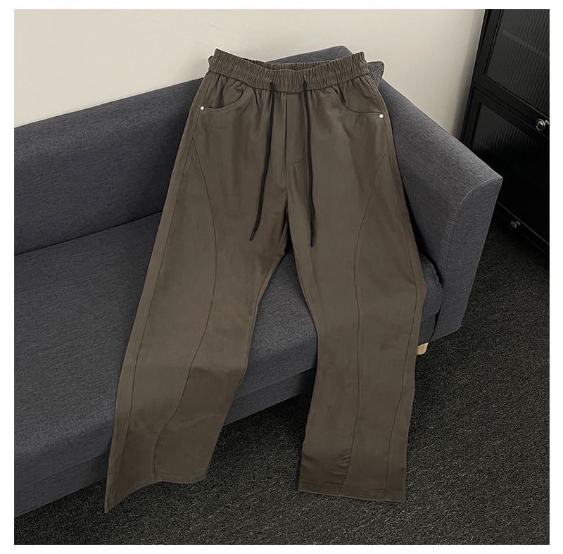 Mimiyox - Hoge taille effen wijde joggingbroek