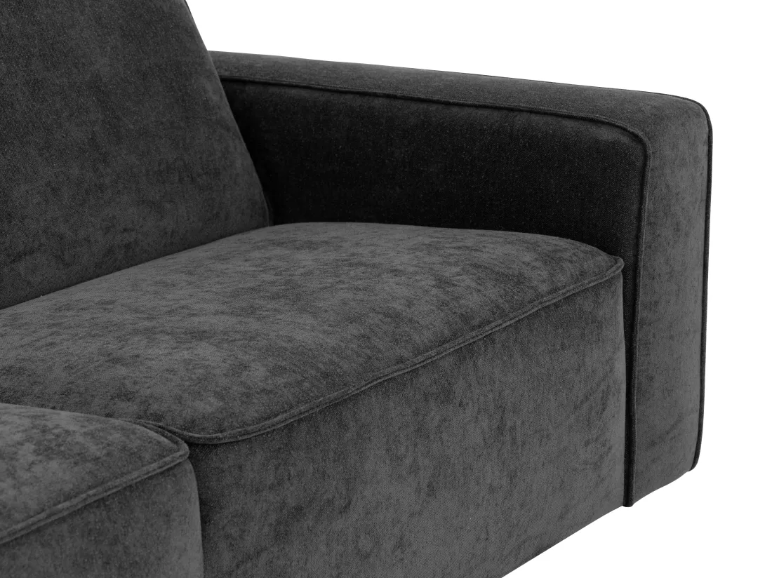 Canapé 3 places en tissu anthracite MINATA