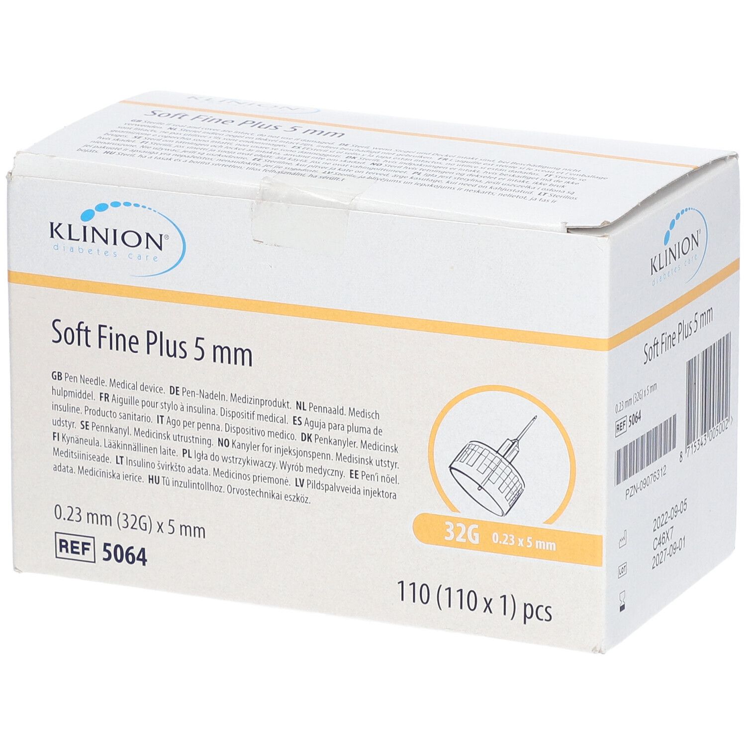 KLINION Soft fine plus Pen-Nadeln 0,23x5 mm 32 G 110 St