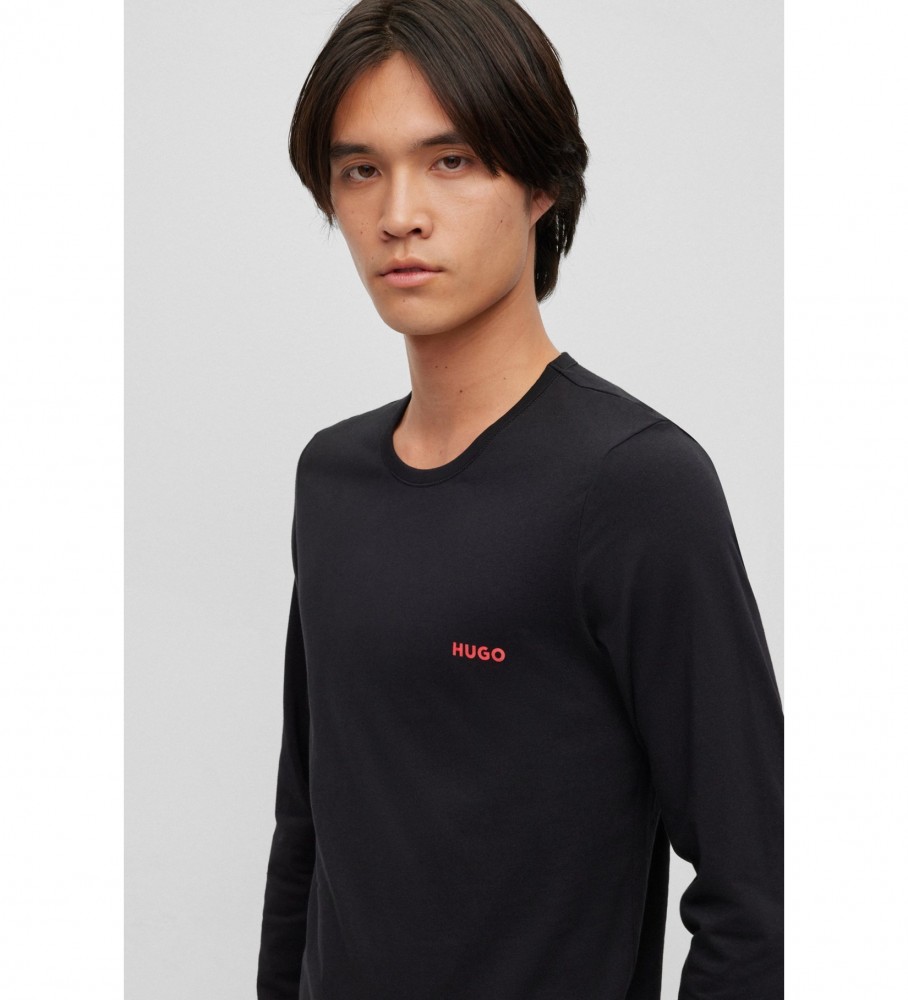 Conjunto de 3 camisetas HUGO com logotipo preto