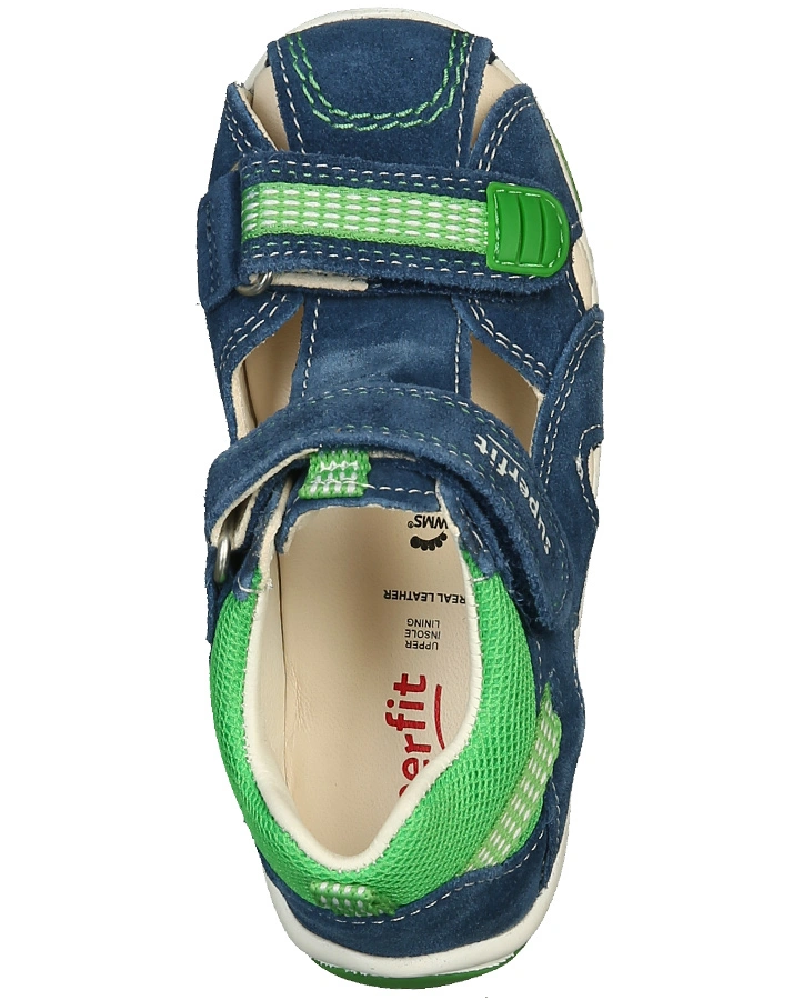 Lauflernsandalen FREDDY - MULTI mit Zehenschutz in blau/grün