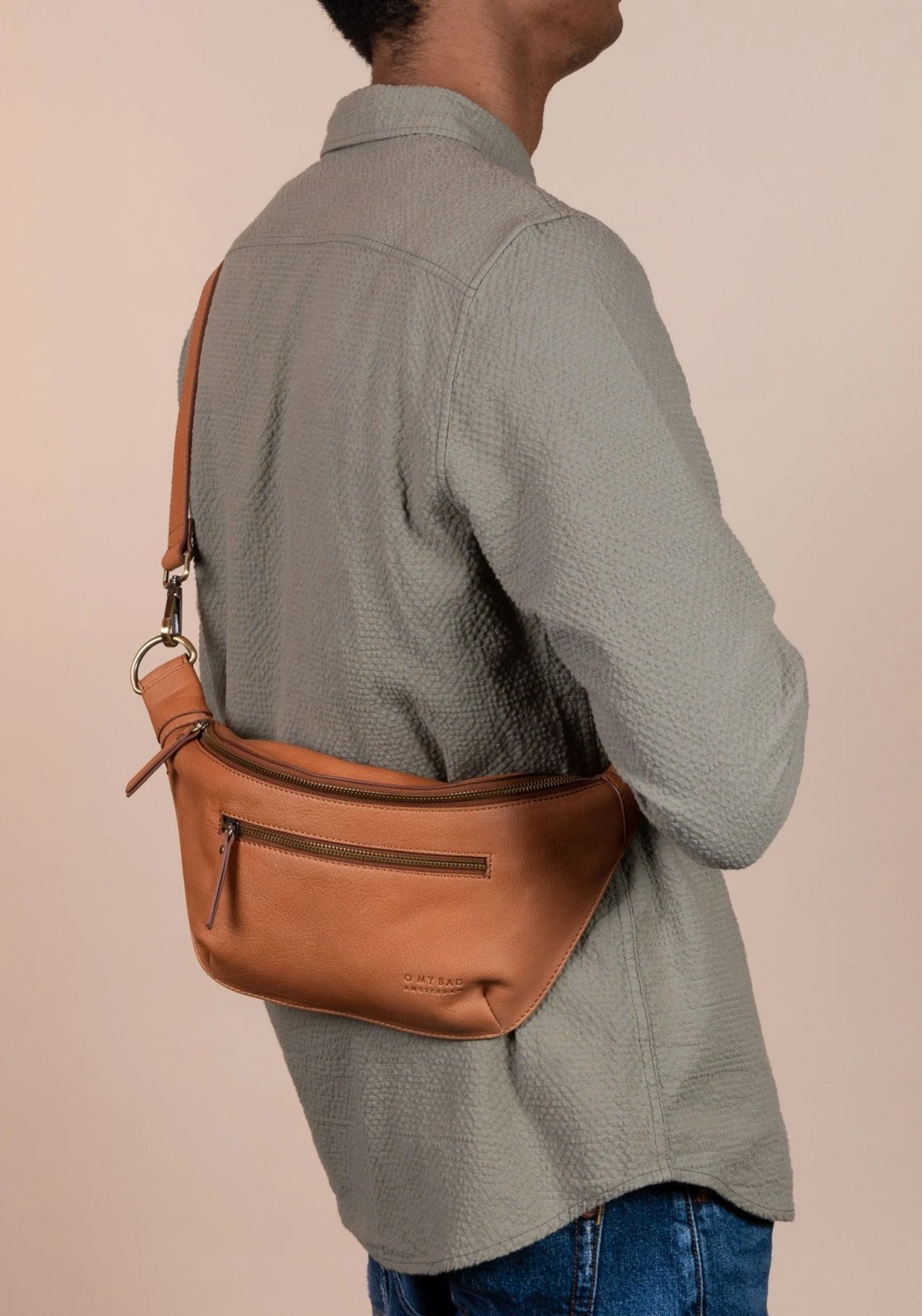 O My Bag Hip Bag Drew Bum Bag Soft Grain Leather Wild Oak