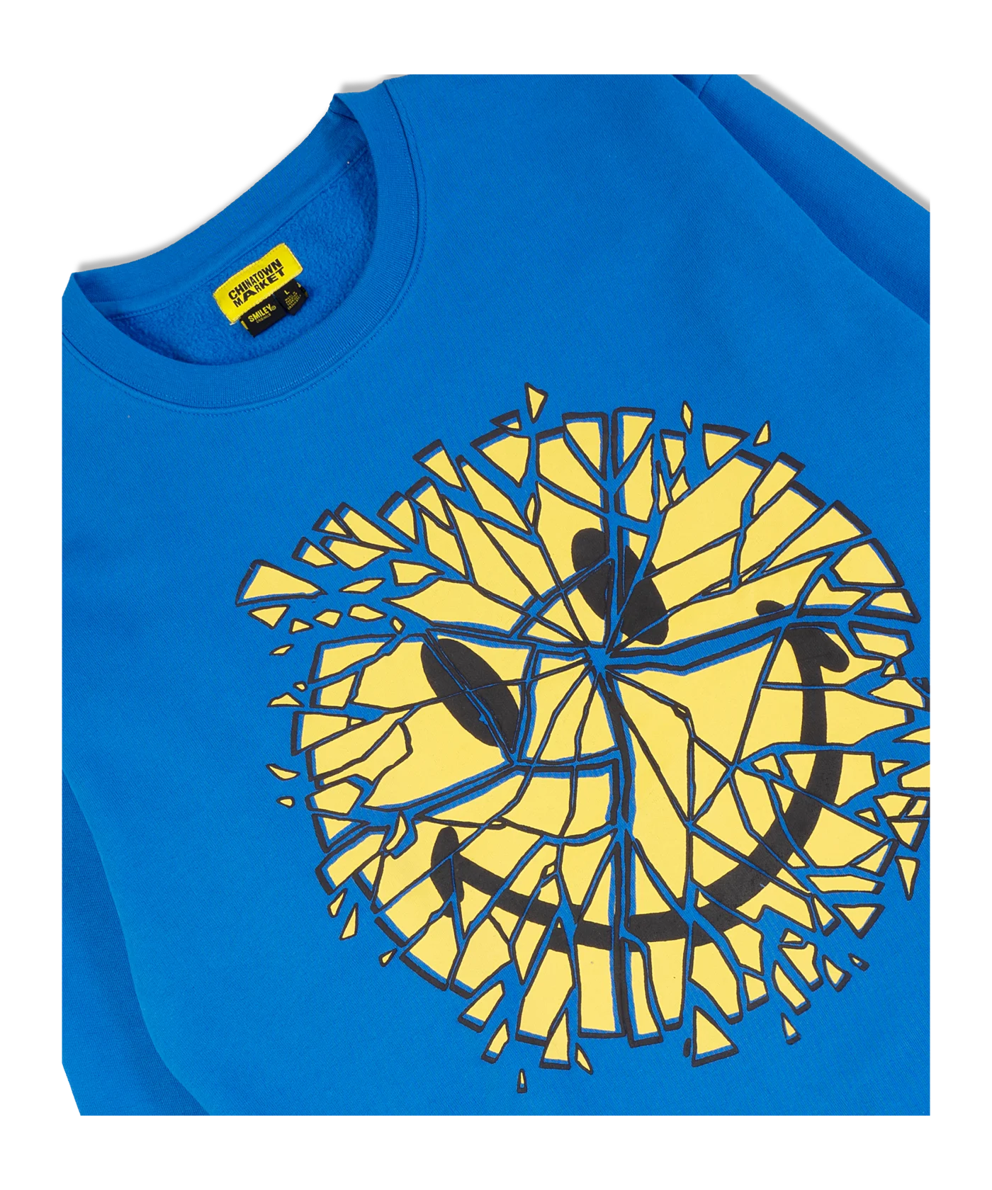 Market Glass Smiley Sweatshirt Blau