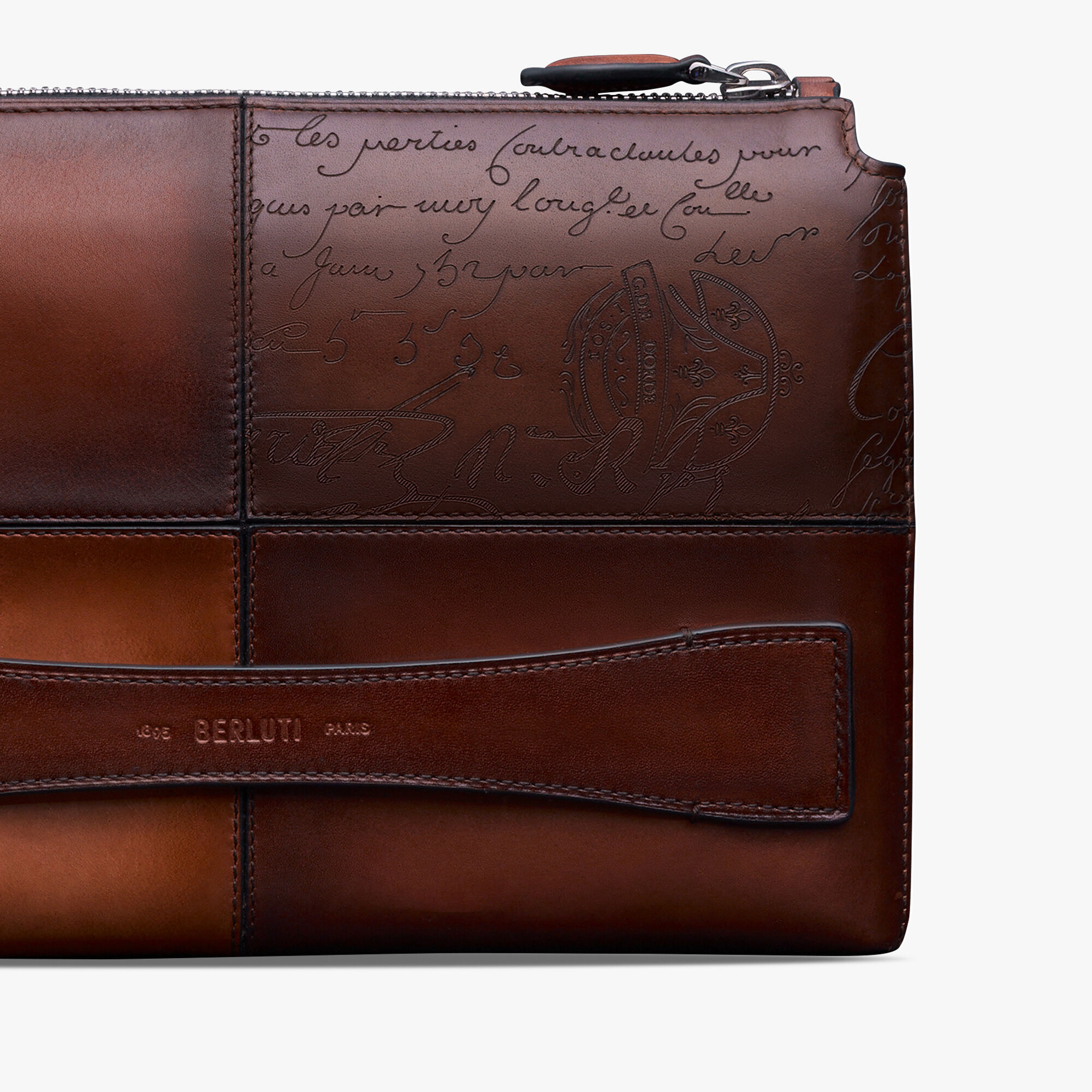 Pochette Tersio En Cuir Scritto