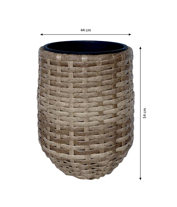 Dehner Polyrattan-Flechttopf Tulum, rund