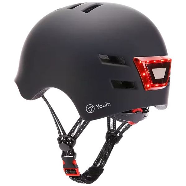 Youin Capacete C/ led Dianteiro e Traseiro Black - MA1010