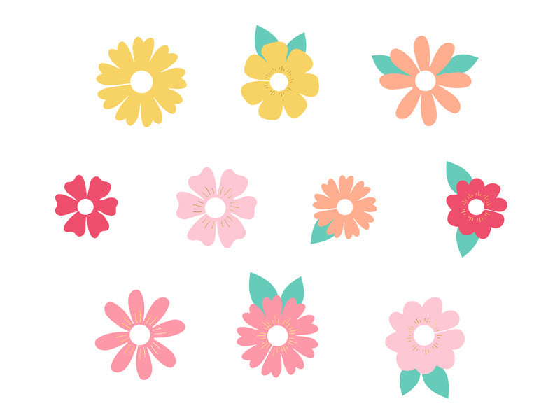 Glasdecoratie Bloemen 10cm 10st