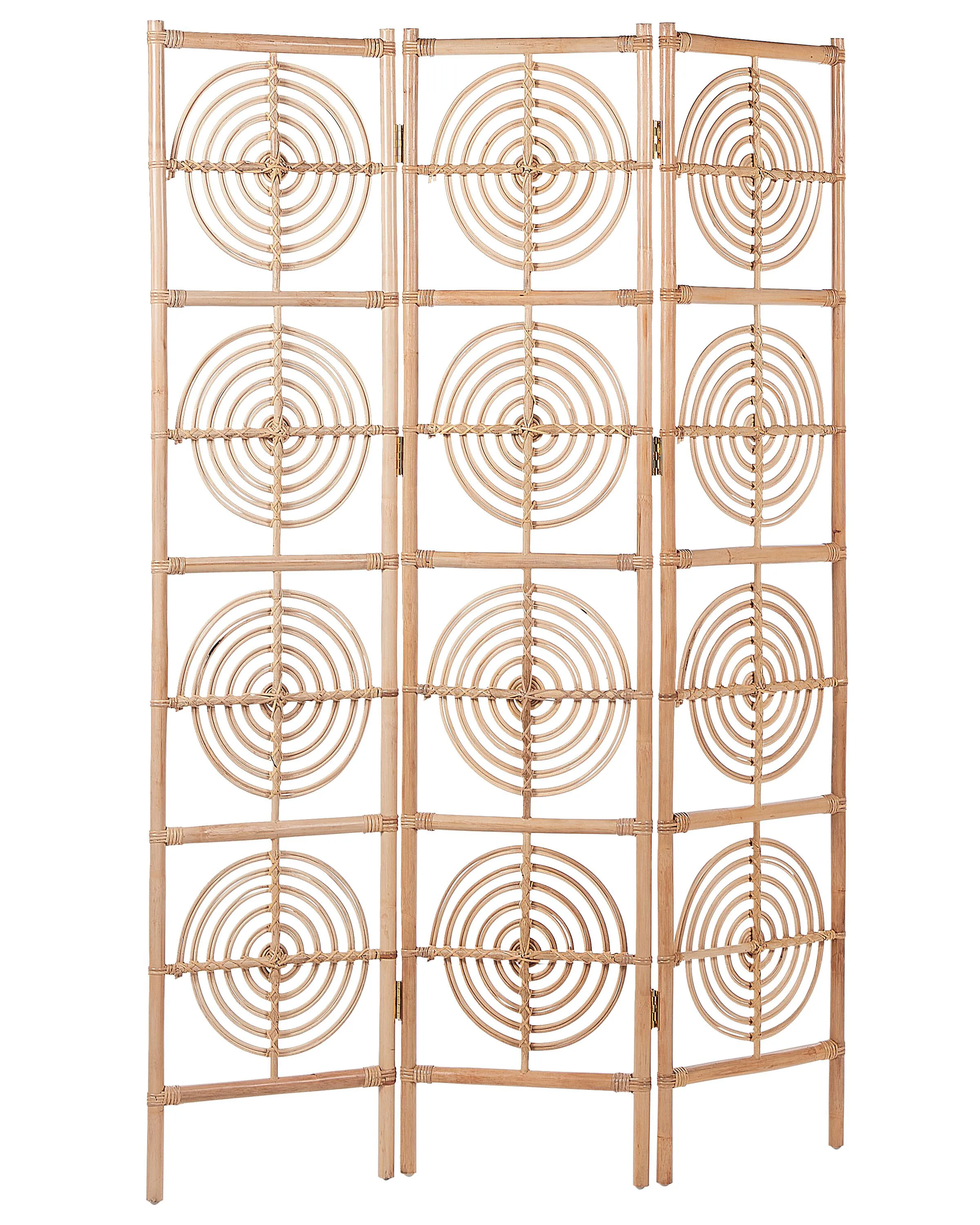 Roomdivider met 3 panelen ALTAMURA Lichtbruin 117 cm 180 cm