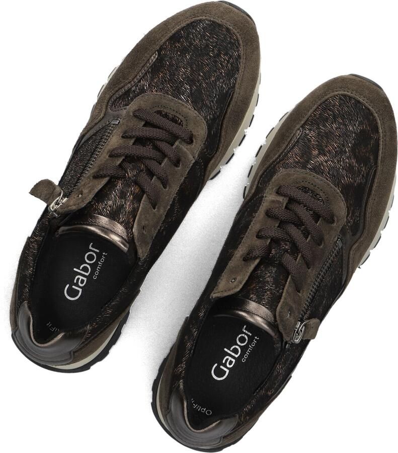 GABOR Lage Sneakers Dames 378 Maat: 42 Materiaal: Suède Kleur: Bruin