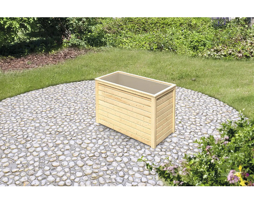 Verhoogd bed klassiek Karibu 1 133 x 69 x 82 cm naturel