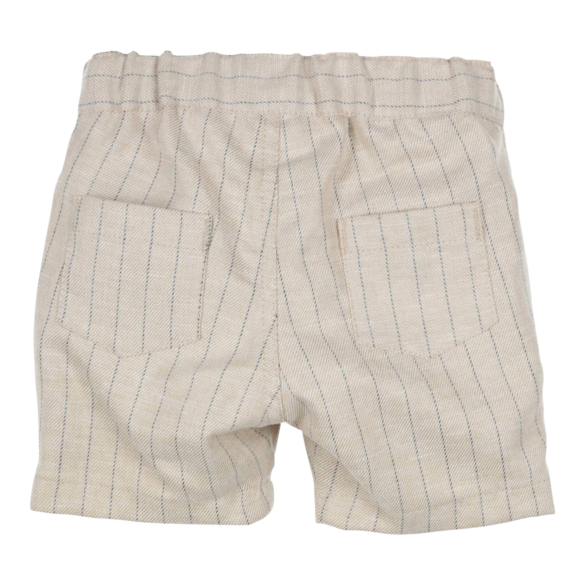 Gymp Shorts mit Leinenanteil Nadelstreifen beige