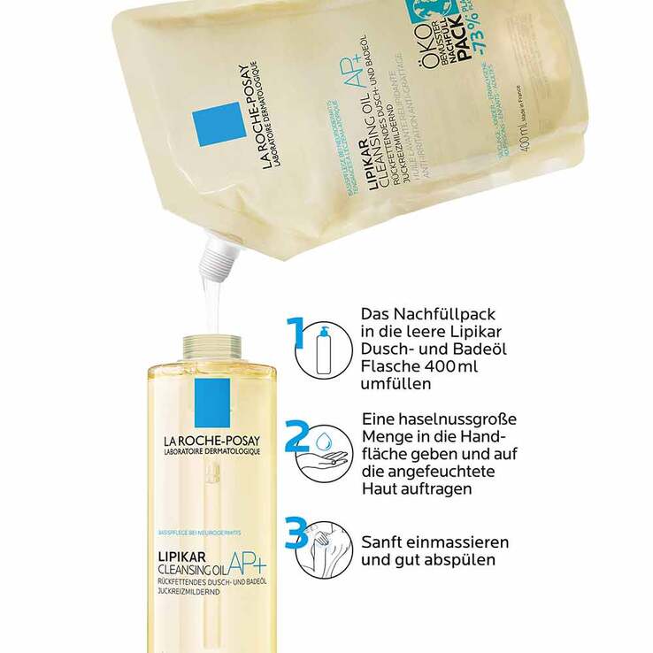La Roche-Posay Lipikar Dusch- und Badeöl AP + , 400 ml