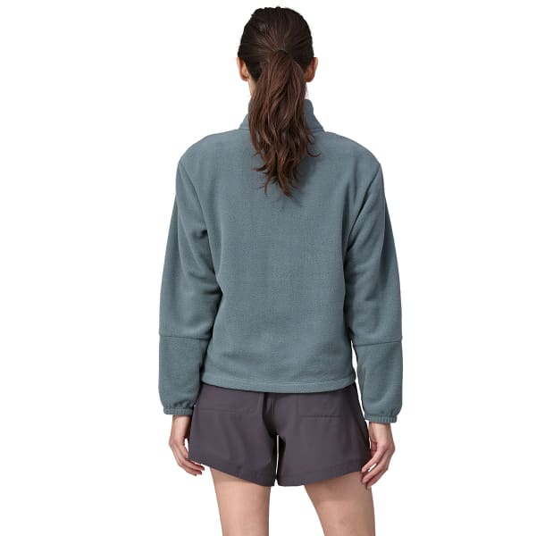 Sweat polaire PATAGONIA W'S MICRODINI 1/2 ZIP NOUVEAU GREEN W/CAMPFIRE ORANGE