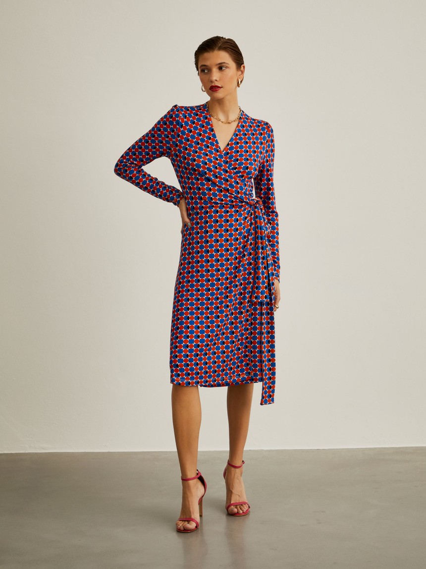 Vestido midi estampado