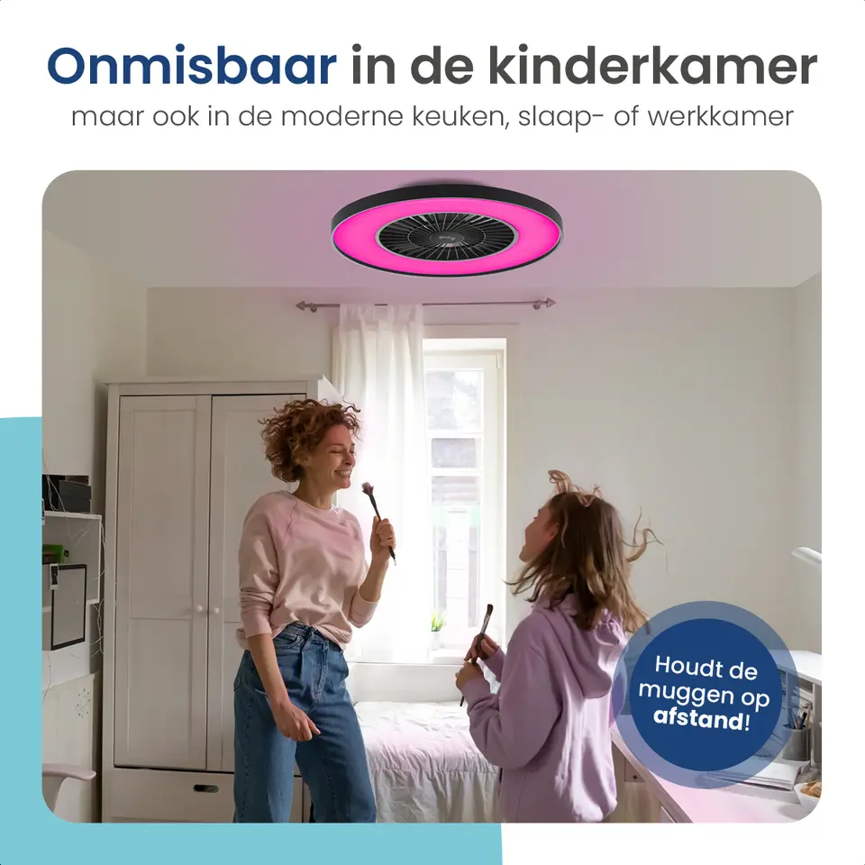 Gologi Plafondventilator met Verlichting - Ø60 cm - LED RGBW - 6 Standen